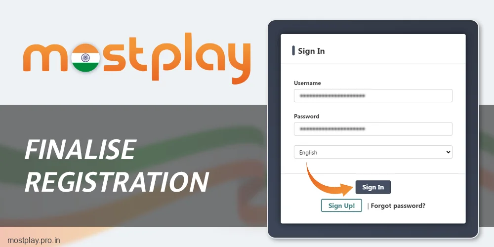 Complete the affiliate program registration at Mostplay India