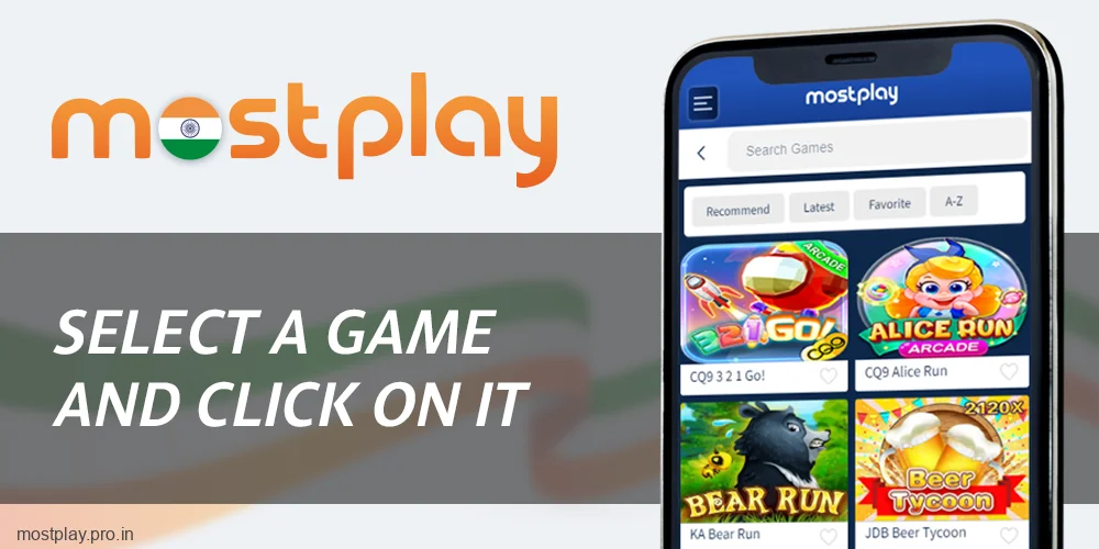 Click to open arcade game at Mostplay India