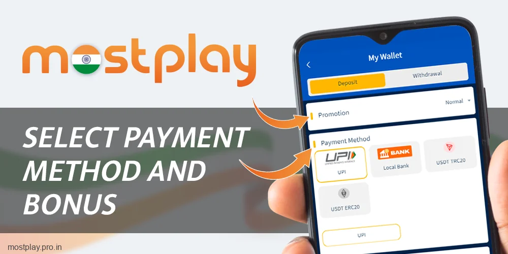 Select payment system and welcome bonus at Mostplay India