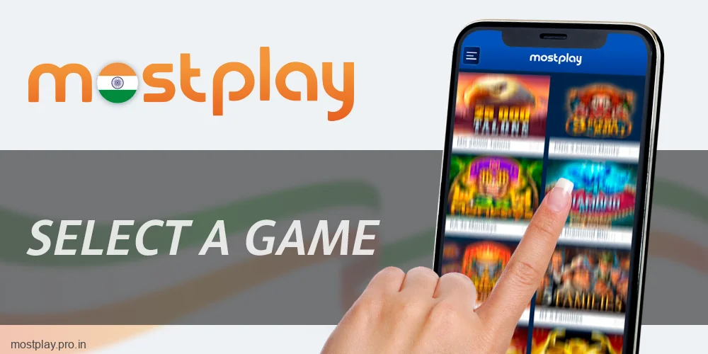 Select the desired game at Mostplay India