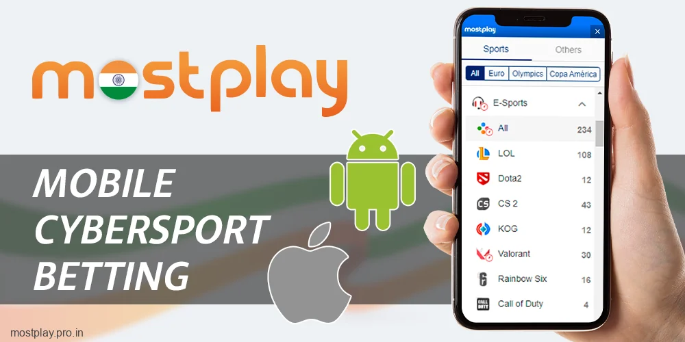 Betting on e-sports via Mostplay India mobile app