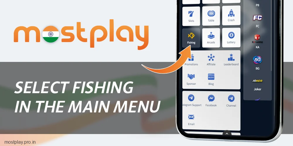 Select Fishing Games section at Mostplay India