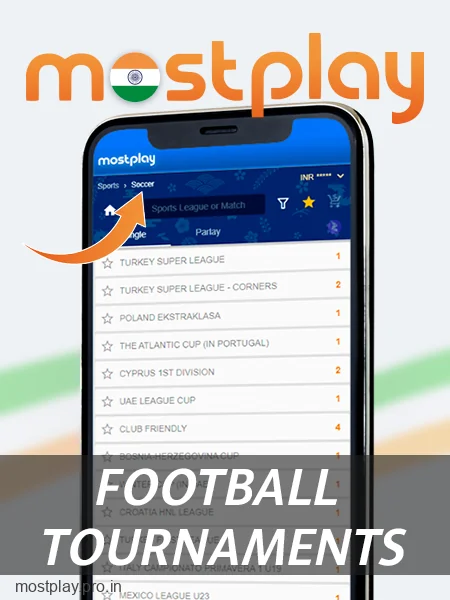 Football competitions for Mostplay India bettors