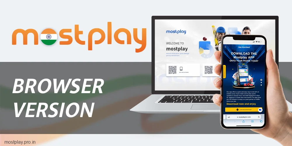 Mobile website form of Mostplay IN