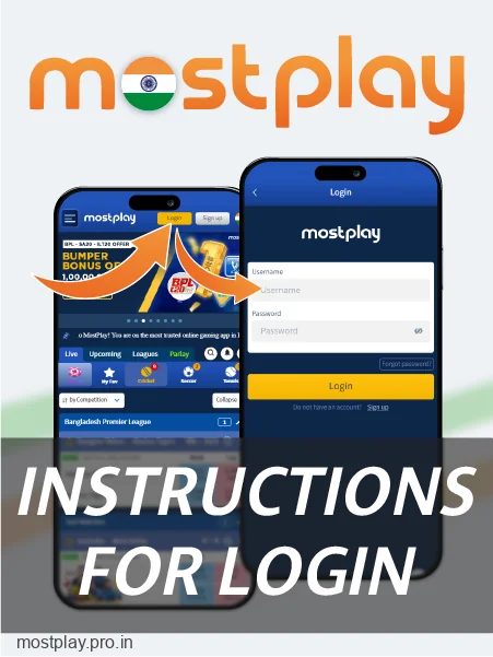 How to log in to Mostplay India