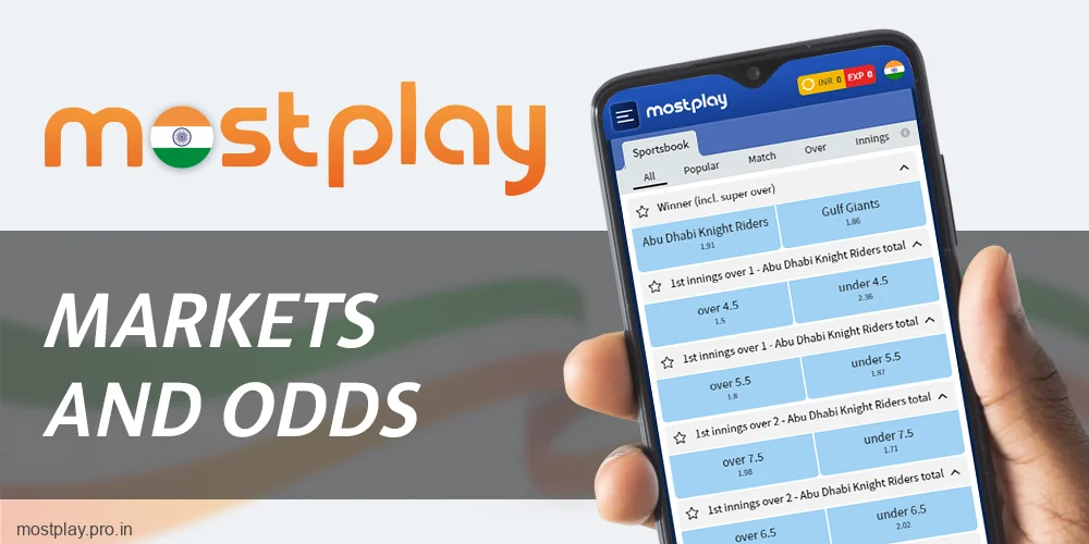 Betting market for Mostplay India bettors