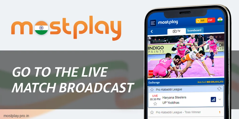 Go to the online broadcast of the match at Mostplay India