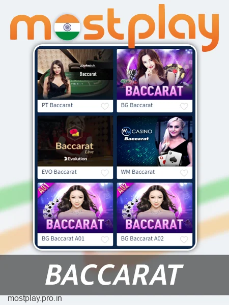 Play Baccarat at Mostplay India