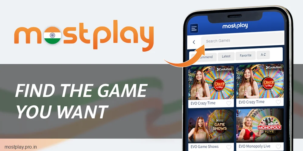 Find the desired live game at Mostplay India