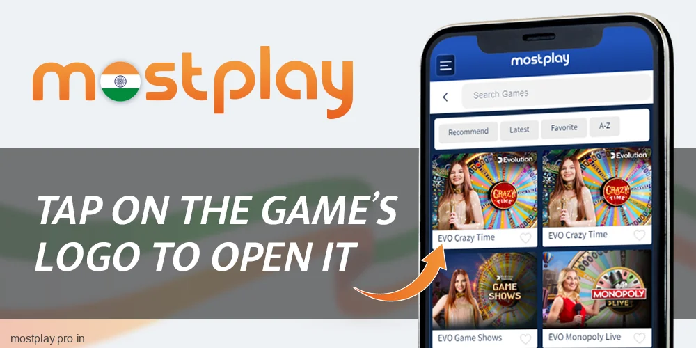 Launch the required live game at Mostplay India