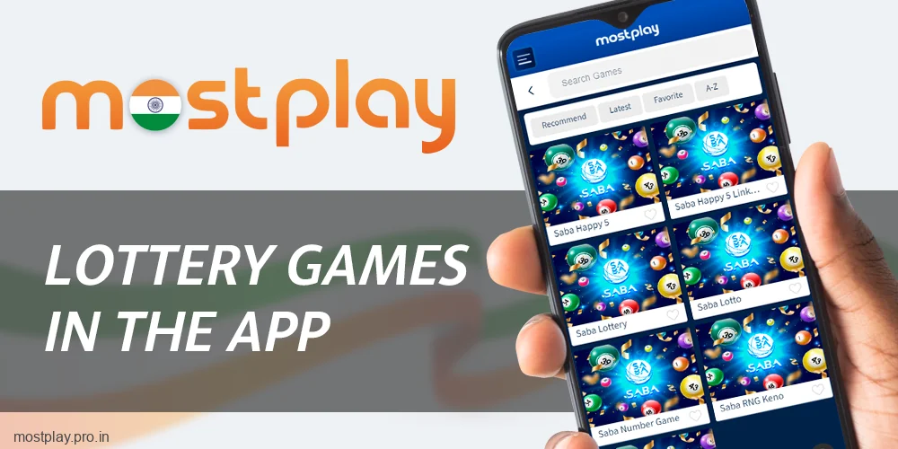 Play Lottery at Mostplay India mobile app