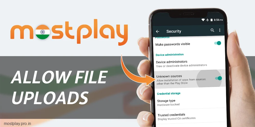 Allow downloads from unknown sources at Mostplay India