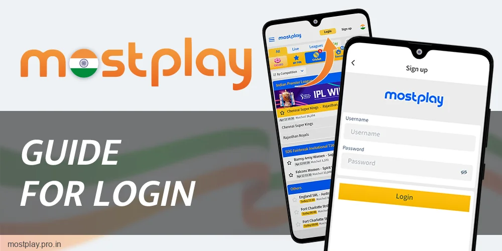 How to log in to the Mostplay India app