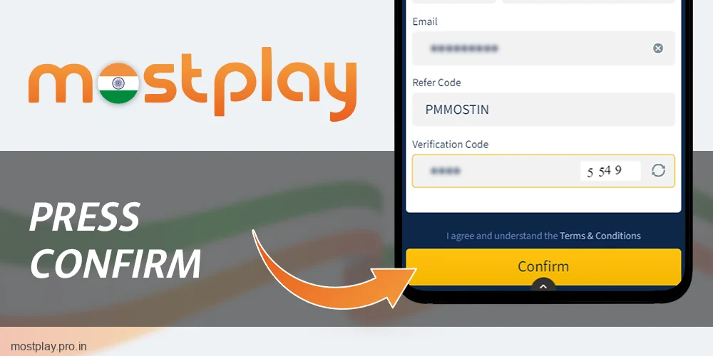 Complete your registration at Mostplay India