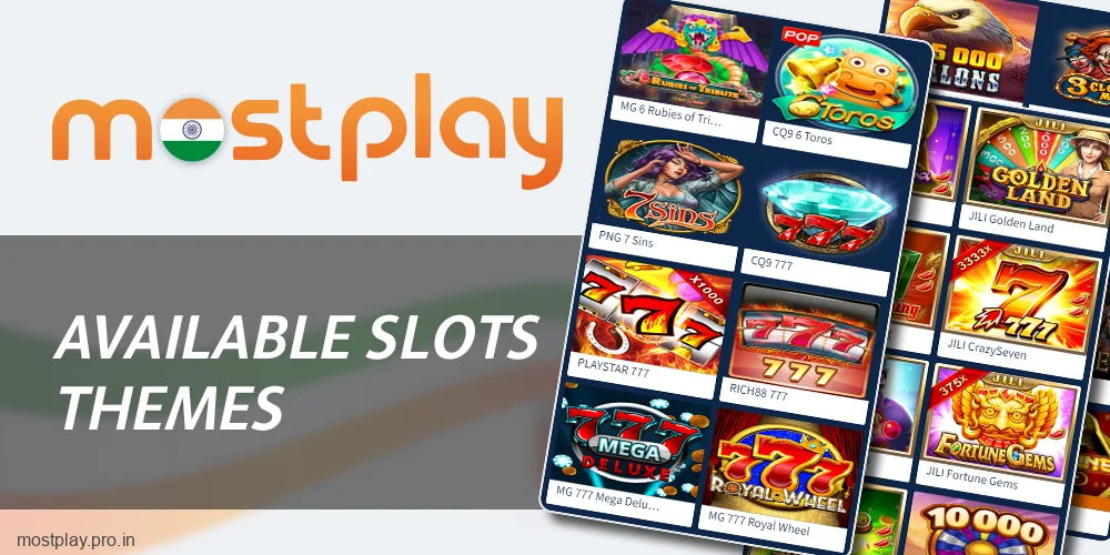 Types of Slots for Mostplay India players