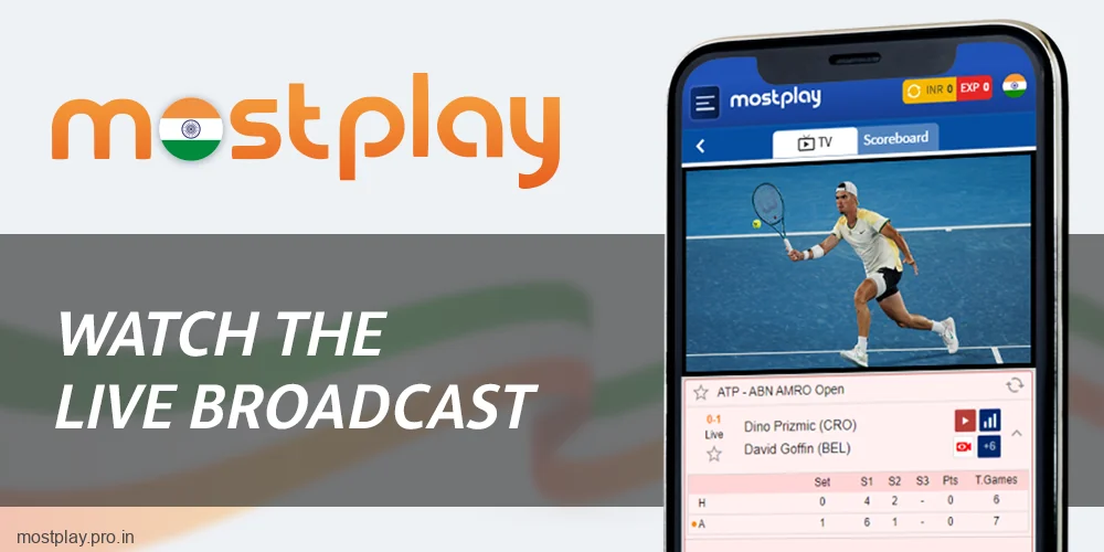Watch the live broadcast of the match at Mostplay India