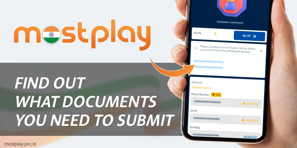 Examine the documents required for verification at Mostplay India