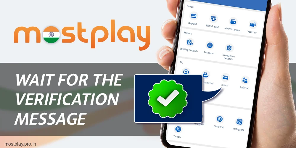 Wait for verification confirmation at Mostplay India